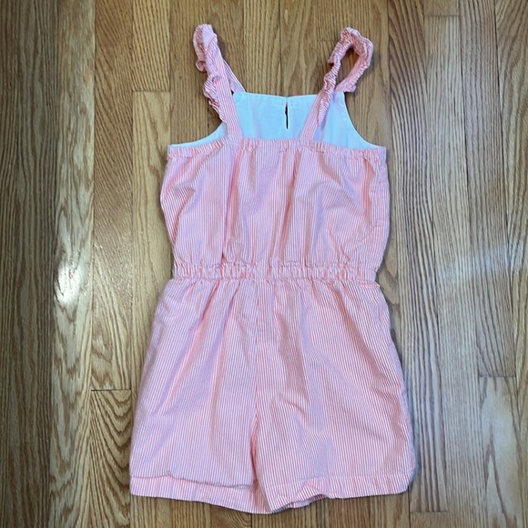 Girls Applique Fruit Seersucker Romper - Festive Fruit 12 - Picture 4 of 4